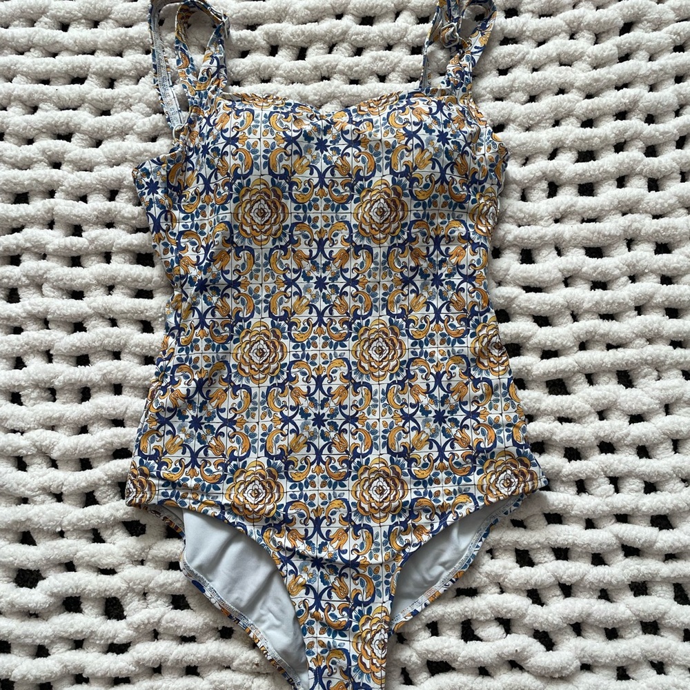 Patterned One-Piece Swimsuit